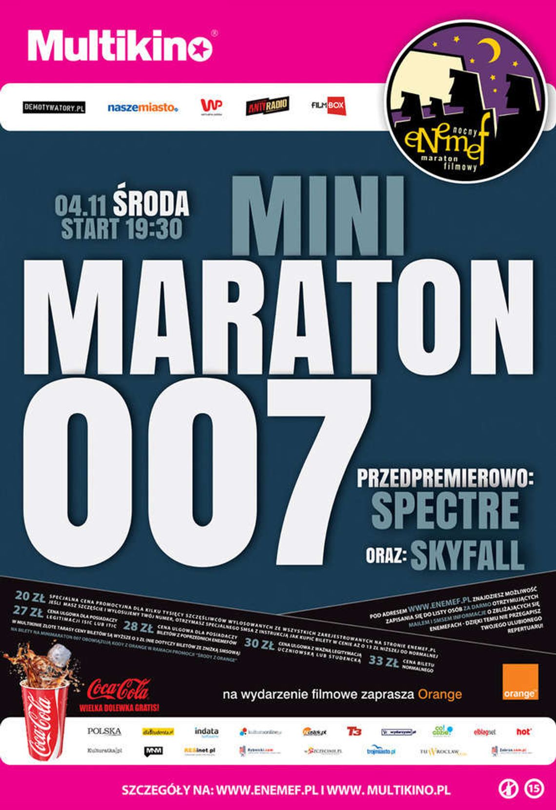Zobacz Spectre przed premierą. ENEMEF: Minimaraton 007 w Multikinie