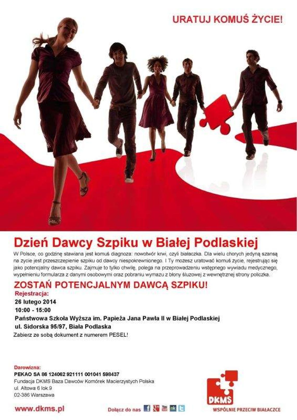 Zostań dawcą szpiku, pomóż chorym