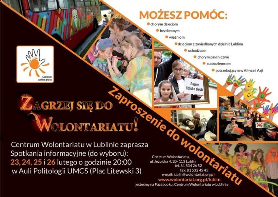Zostań wolontariuszem. Centrum Wolontariatu zaprasza Zostań wolontariuszem. Centrum Wolontariatu zaprasza
