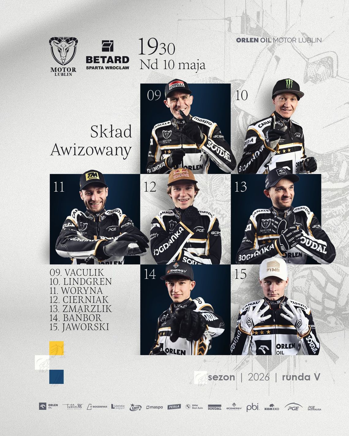 Żużlowy hit w Lublinie. Orlen Oil Motor i Betard Sparta podały awizowane składy