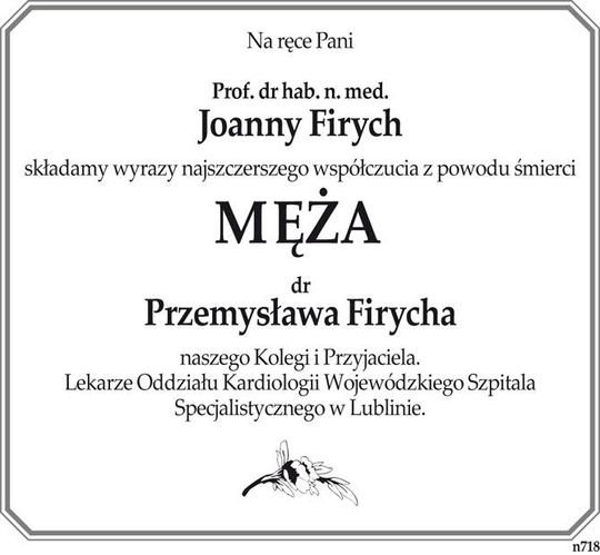 kondolencje Joannie Firych kondolencje Joannie Firych