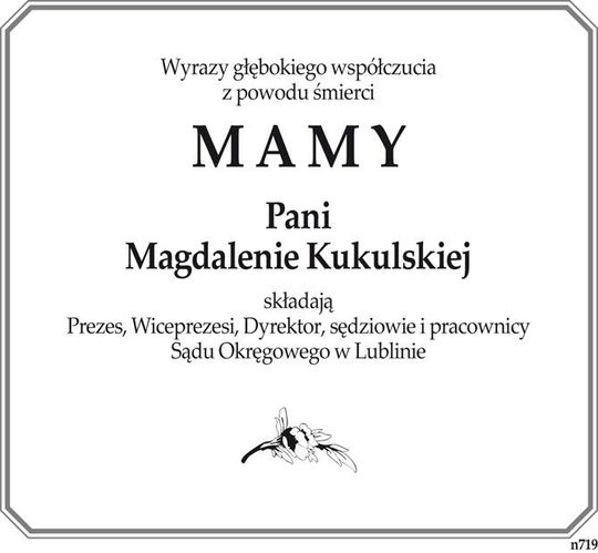 kondolencje Joannie Firych