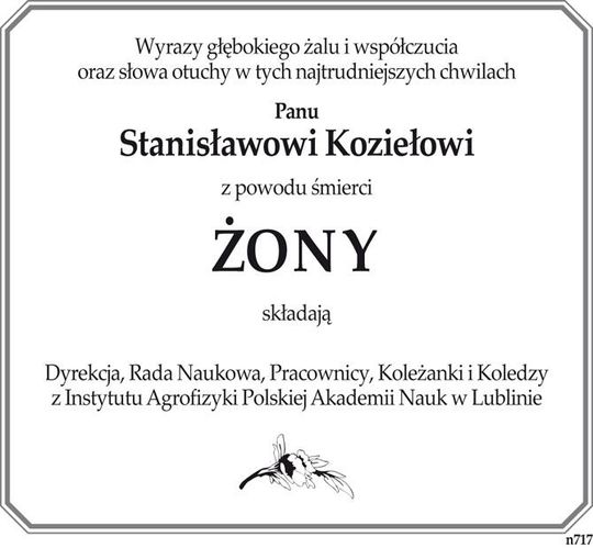 kondolencje Koziełowi kondolencje Koziełowi