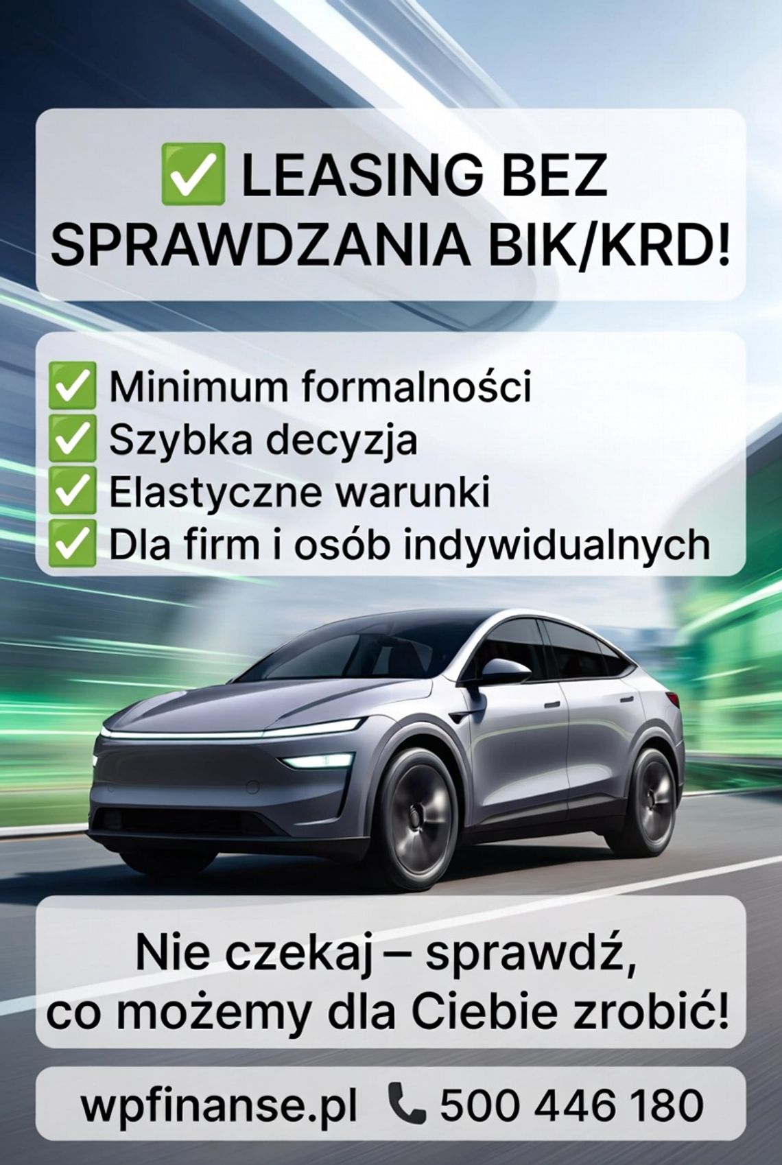 Leasing bez weryfikacji baz BIK/KRD / Kredyty firmowe, gotówkowe, hipoteczne