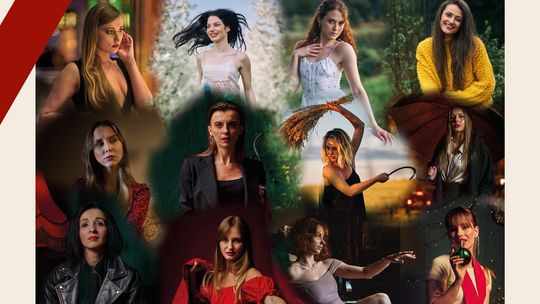 Plakat wystawy fotograficznej »12 kobiet jak 12 miesięcy«, organizowanej w ramach jubileuszu 90-lecia Lubelskiego Towarzystwa Fotograficznego im. Edwarda Hartwiga.