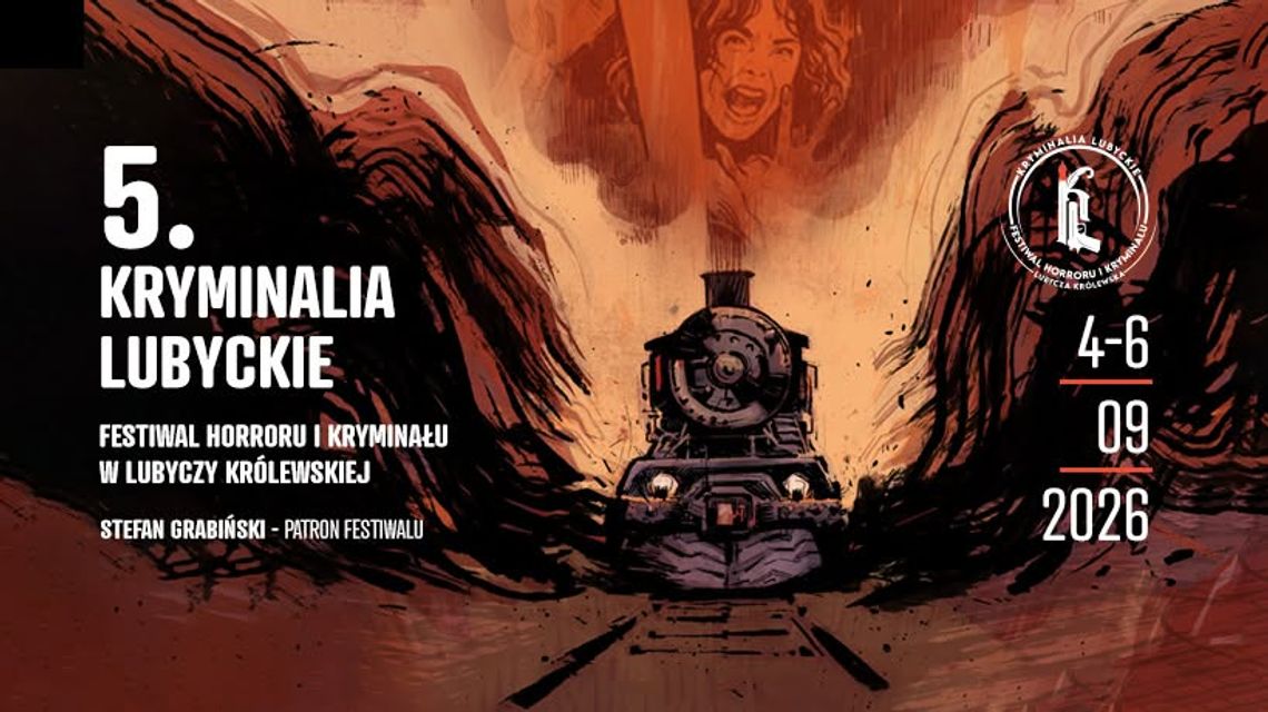 Kryminalia Lubyckie. Weekend pełen tajemnic, grozy i literatury Grafika promująca 5. festiwal "Kryminalia Lubyckie"