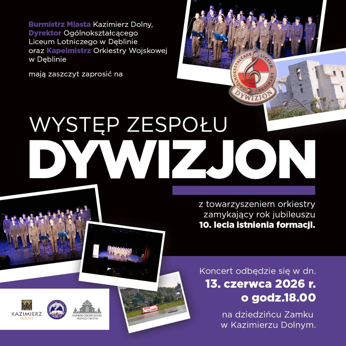 Zespół Dywizjon wystąpi w Kazimierzu Dolnym Zespół Dywizjon wystąpi w Kazimierzu Dolnym