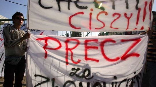 Protest mieszkańców  ul.Grenadierów w Lublinie