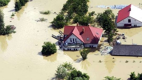 Zalane tereny z lotu ptaka