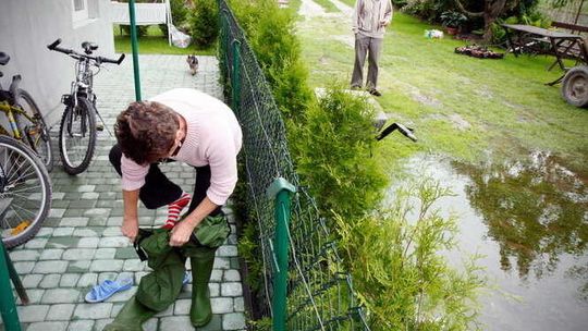 Puławy, Parchatka, Kazimierz D. - woda opada