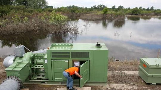 Holenderska pompa w gminie Wilków