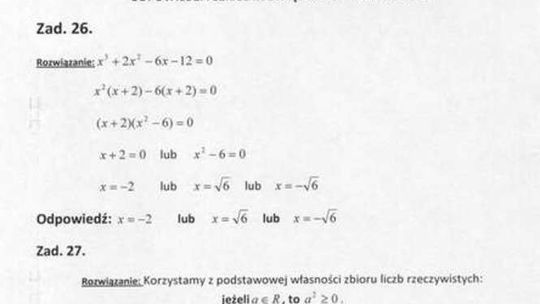 Marura próbna Operon matematyka - wyniki