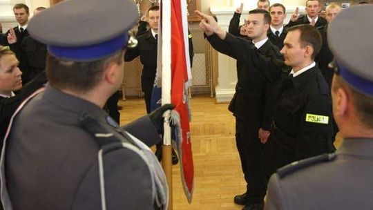 Przysięga policjantów garnizonu lubelskiego.