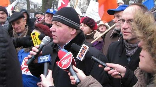 Pikieta w obronie S 17 w Warszawie