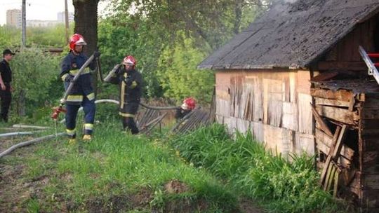 Pożar domu na ul. Koło w Lublinie