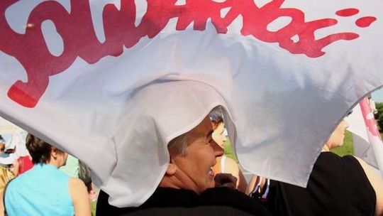 Pikieta pracowników szpitala w Kraśniku Pikieta pracowników szpitala w Kraśniku