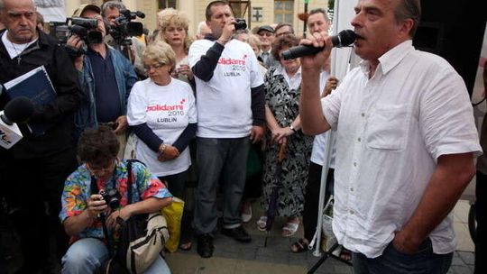 Solidarni 2010 w Lublinie: Namiot pod ratuszem