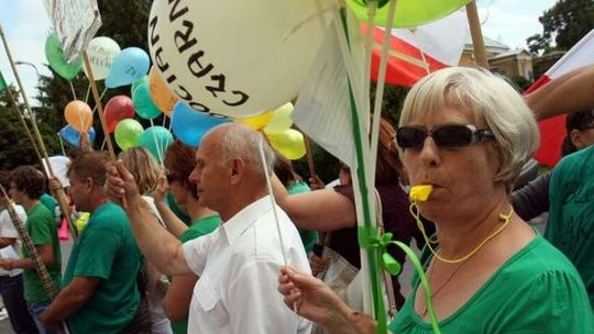 Protest mieszkanców Rogóźna