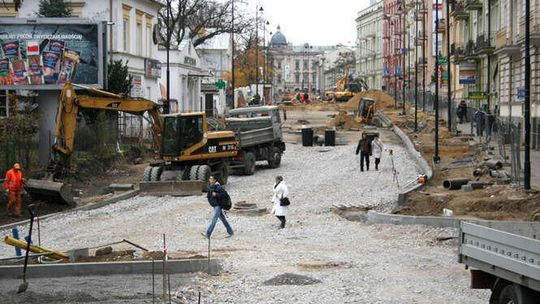 Spacer po remontowanej ul. 3 Maja w Lublinie