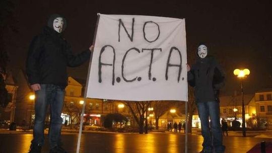 Protest przeciwko ACTA w Bialej Podlaskiej