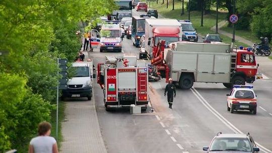 Wypadek na al. Warszawskiej