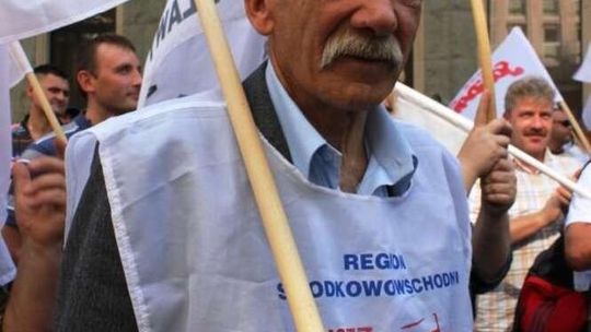 Związkowcy z Puław protestowali w Warszawie