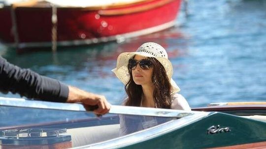 Monica Bellucci na planie zdjęciowym spotu Cisowianka Perlage