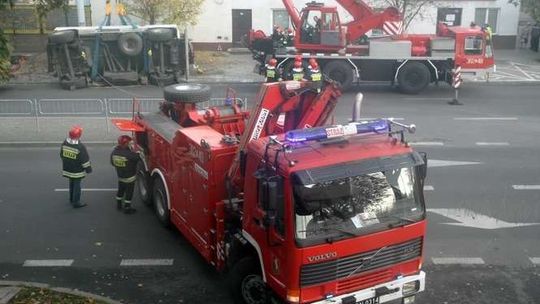 Wypadek cysterny na ul. Hutniczej