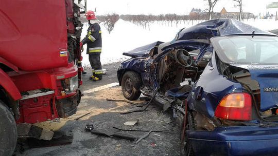 Wypadek w Rykach (zdjęcia)