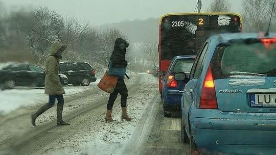 Powrót zimy w Lublinie