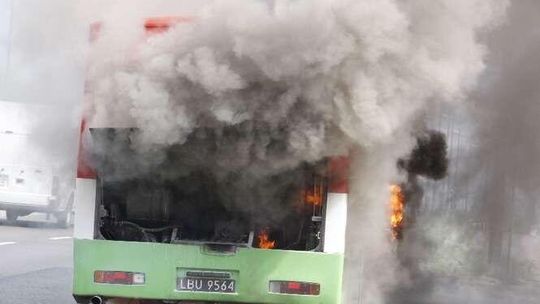 Pożar autobusu MPK w Lublinie