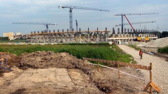 Boniek na budowie stadionu w Lublinie