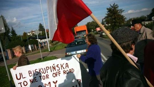 Protest na ul. Nałęczowskiej