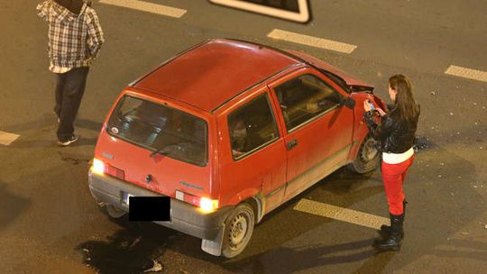 Wypadek na ul. Krakowskie Przedmieście (zdjęcia)