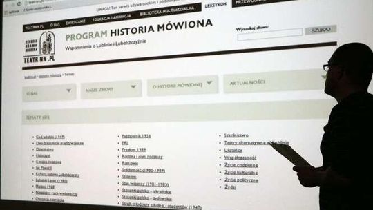 Teatr NN - prezentacja strony internetowej \"Historii Mówionej\"