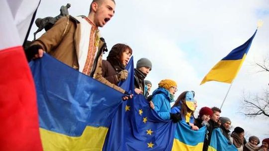 Ukraińska manifestacja na placu Litewskim