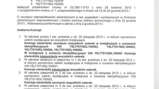 Protokół na temat trolejbusów
