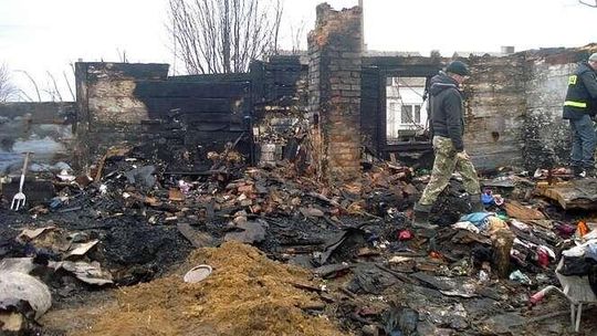 Pożar domu w miejscowości Stok