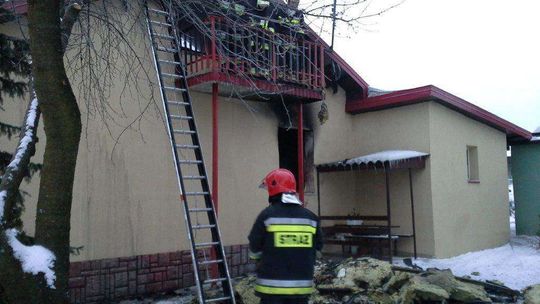 Pożar przy ul. Mełgiewskiej w Świdniku