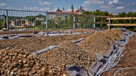 Tarasy Zamkowe: Wysypują ziemię na dach
