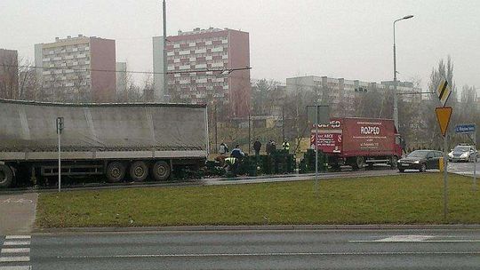 Piwo wyleciało z ciężarowki