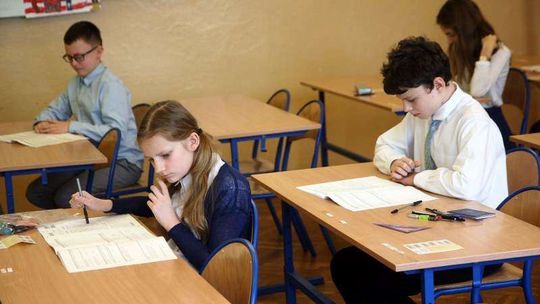 Egzamin szóstoklasisty w SP nr 7 w Lublinie.