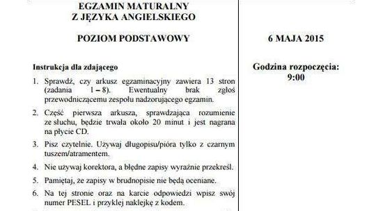 Matura 2015 ANGIELSKI ARKUSZ (stara matura)