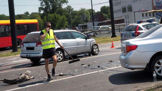 Wypadek koło Gali w Lublinie