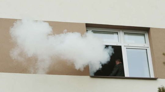 Ćwiczenia ratowniczo-gaśnicze w szpitalu dziecięcym