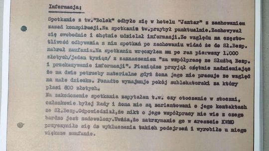 List Kiszczaka do Dyrektora Archiwum Akt Nowych i akta TW Bolka w IPN