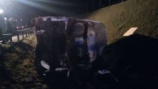 Wypadek koło węzła Jastków pod Lublinem