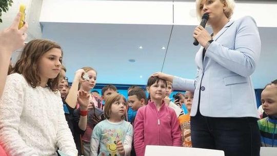 Spotkanie dzieci z Otylią Jędrzejczak na Aqua Lublin