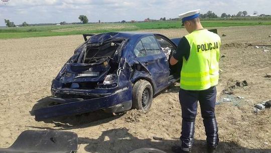 Czerśl. Wypadek skody