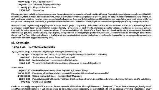 Noc Kultury 2016 - pełny program